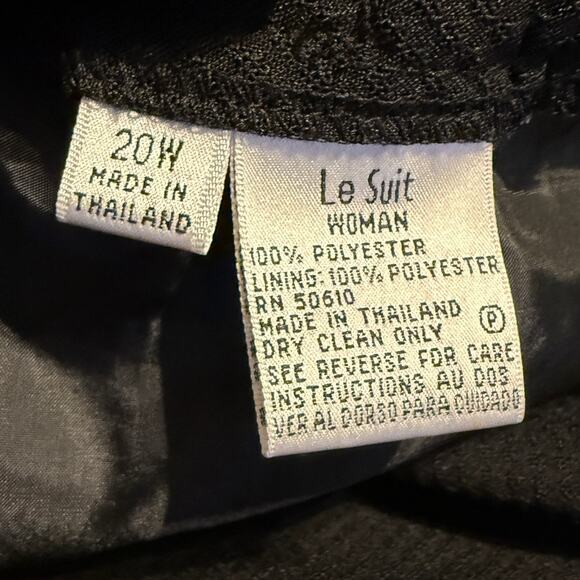 Le Suit Woman Career Seperates Textured Pencil Straight Skirt Plus Sz 20W Black - Picture 6 of 6